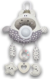 Juguete colgante de peluche hipopótamo con luz y música
