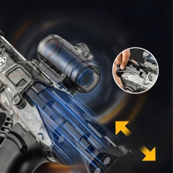 Pistola de agua eléctrica con disparo automático y batería, alcance de 10 m