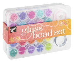 Gran set de cuentas de vidrio: 25 colores