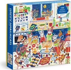 Puzzle cuadrado Happy Hanukcats de 500 piezas