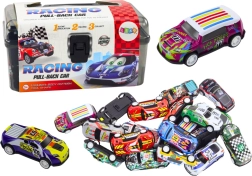 Set de coches metálicos en maletín con alfombrilla de juego, 25 uds.