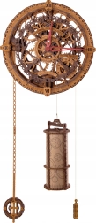 Reloj de pared industrial Wooden City, puzzle 3D
