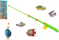 Juego de pesca magnética para niños – caña de 39 cm y 5 pececitos
