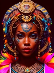 Pintura de diamantes African Woman III 30x40 cm