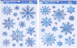 Decoración navideña para ventana Copos de nieve 41 × 29 cm