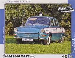 Puzle Retro Coches Škoda 1000 MB VB 40 piezas