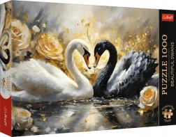 Puzzle TREFL Premium Plus: hermosos cisnes 1000 piezas