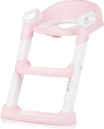 Asiento infantil para inodoro con escalera Chipolino – Rosa