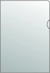 Funda transparente para documentos A4 tipo L, PVC, 180 micras