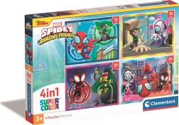 Puzzle 4 en 1 Spidey y sus increíbles amigos Clementoni