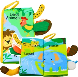 Libro educativo blando con animales para bebés