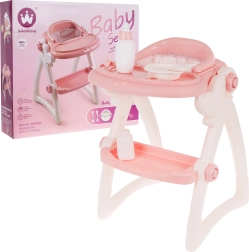 Trona para muñecas con accesorios, 7 piezas, 3+