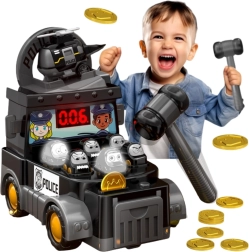 Woopie juego de destreza Golpea al topo – coche de policía con accesorios