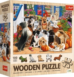 Puzzle de madera Amistad canina 1000 piezas