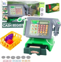 Caja registradora infantil con accesorios con luces y sonidos – verde