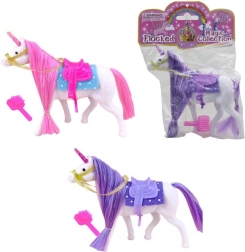 Unicornio con cepillo y silla de montar