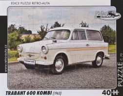 Puzle de coches retro Trabant 600 Kombi 40 piezas