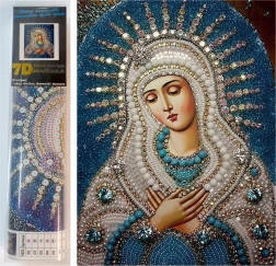 Pintura de diamantes 7D Virgen María 30 × 40 cm NORIMPEX