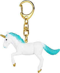 Llavero de unicornio saltando verde