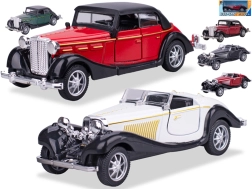 Modelo metálico de coche histórico 1:36 con retroceso, 11,5 cm