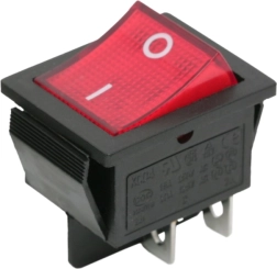 Interruptor basculante con iluminación roja