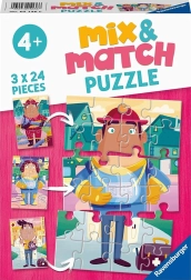 Puzzle Mix & Match: mis profesiones favoritas 3×24 piezas