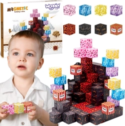 Set de construcción magnético 3D - 74 piezas