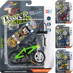 Mini monopatín con bicicleta y accesorios