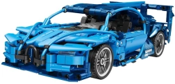 Kit de construcción de coche deportivo con control RC, 523 piezas, azul