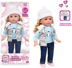 Muñeca parlante Natalia con chaleco plateado