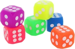 Dado luminoso LED (mezcla de colores) – goma 4 cm