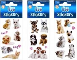 StickerBoo pegatinas con cachorritos y gatitos (3 variantes) - 1 unidad
