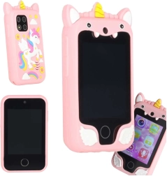 Smartphone infantil táctil con cámara y microSD de 8 GB – unicornio rosa