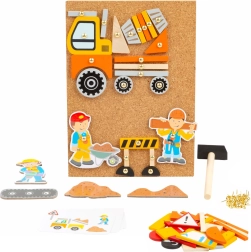 Juego creativo de corcho con martillo Transporte – SMALL FOOT