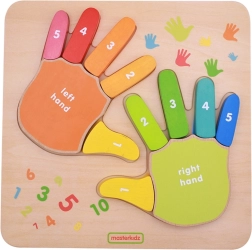 Tabla educativa de madera para contar con los dedos MASTERKIDZ