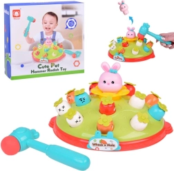 Golpea con el martillito - juego con zanahorias y conejito