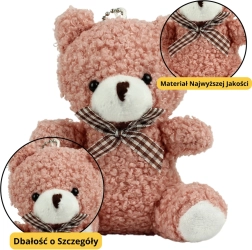 Llavero de peluche rosa Osito 8 cm