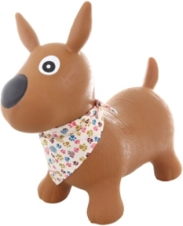 Saltador perrito con pañuelo con bombín