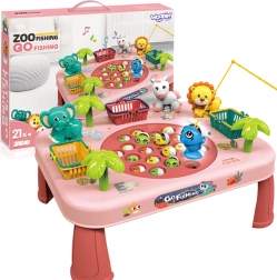 Woopie mesita interactiva de pesca para niños – rosa