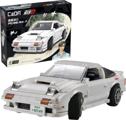 Set de construcción CaDA Mazda RX-7 Initial D – detallado deportivo blanco con 1552 piezas