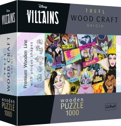 Puzle de madera TREFL Wood Craft Origin Disney: encuentro de villanos, 1000 piezas