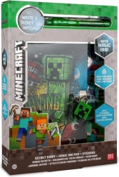 Minecraft: diario secreto con bolígrafo mágico UV y pegatinas