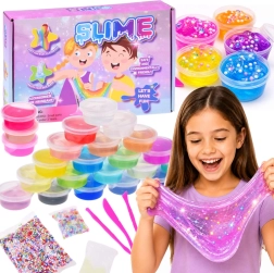 Set para hacer slime: 24 colores y accesorios