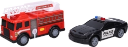 Coche de policía y de bomberos con efectos 23 cm