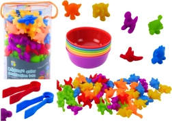 Set educativo de clasificación para aprender colores y conteo Dinosaurios 48 uds