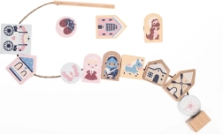 Cubika Pastel cuento para ensartar – set de ensartado de madera