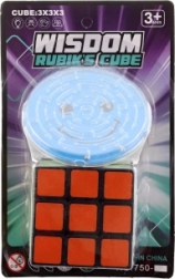 Cubo para armar y laberinto de rompecabezas
