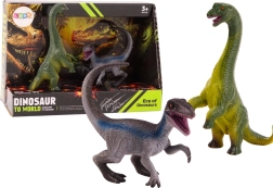Set de figuras de dinosaurios – braquiosaurio y velocirráptor (2 uds.)
