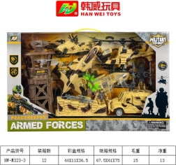 Mega set militar con figura y vehículos - 1 pieza