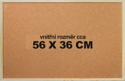 Tablero de corcho para puzles 56 × 36 cm con marco